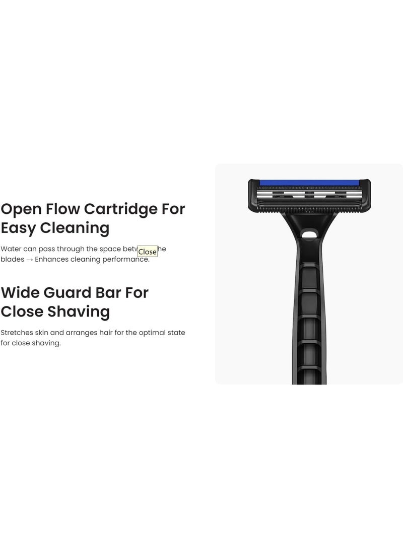 Dorco Pace 2 Plus Disposable Razors - Value Pack 20 Count (15+5 Free) - Pivot Head & Lubricating Strip - Image 5